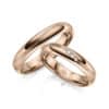 Trauringe Besonderes Design Geschwungene Perlfuge Rotgold