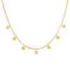 Goldene Namenskette mit runden Buchstaben in Gelbgold 14 karat individuell Geschenk Schmuck
