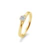 Damenring Flower – Gelb und Rotgold – Diamanten 4105716