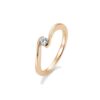 Damenring Zarge – Gelb und Rotgold – Diamant 85939