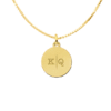 Kette mit Initialen aus Gold Anhänger personalisiert Buchstabe
