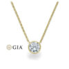 Kette mit Diamantanhänger in Zargenfassung RU-1583-1G