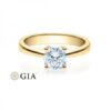 Verlobungsring Diamant Lupenrein, River 4-er Krappe gerade