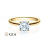 Verlobungsring Diamant Lupenrein, River 4-er Krappe-gelb-18018