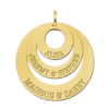 Anhänger Collier Kette gold Familie Gravur Geschenk Ringe