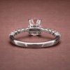 Verlobungsring mit 2 Karat Rosa Oval (Labor) Diamant 950/- Platin