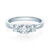 Verlobungsring Round Labor-Diamanten Weißgold RU-1586-32