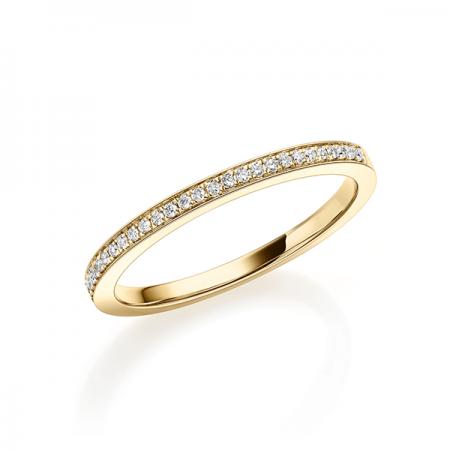 Memoire Verlobungsring Gelbgold 27 Brillanten Diamanten 0,09 karat