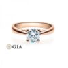 Verlobungsring Diamant Lupenrein, River 4-er Krappe geschwungen-gelb-18002