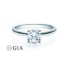 Verlobungsring Diamant Lupenrein, River 4-er Krappe gerade-weiß-18018