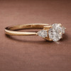 Flora Verlobungsring in 750/- Gelbgold mit Labor Diamanten