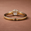 Flora Verlobungsring in 750/- Gelbgold mit Labor Diamanten