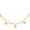 Goldene Namenskette mit runden Buchstaben in Gelbgold 14 karat individuell Geschenk Schmuck