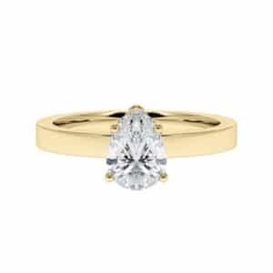 Bague de fiançailles, or jaune 18 carats, total 1,000 ct, LAB - e, vs2 - RU-1796-227